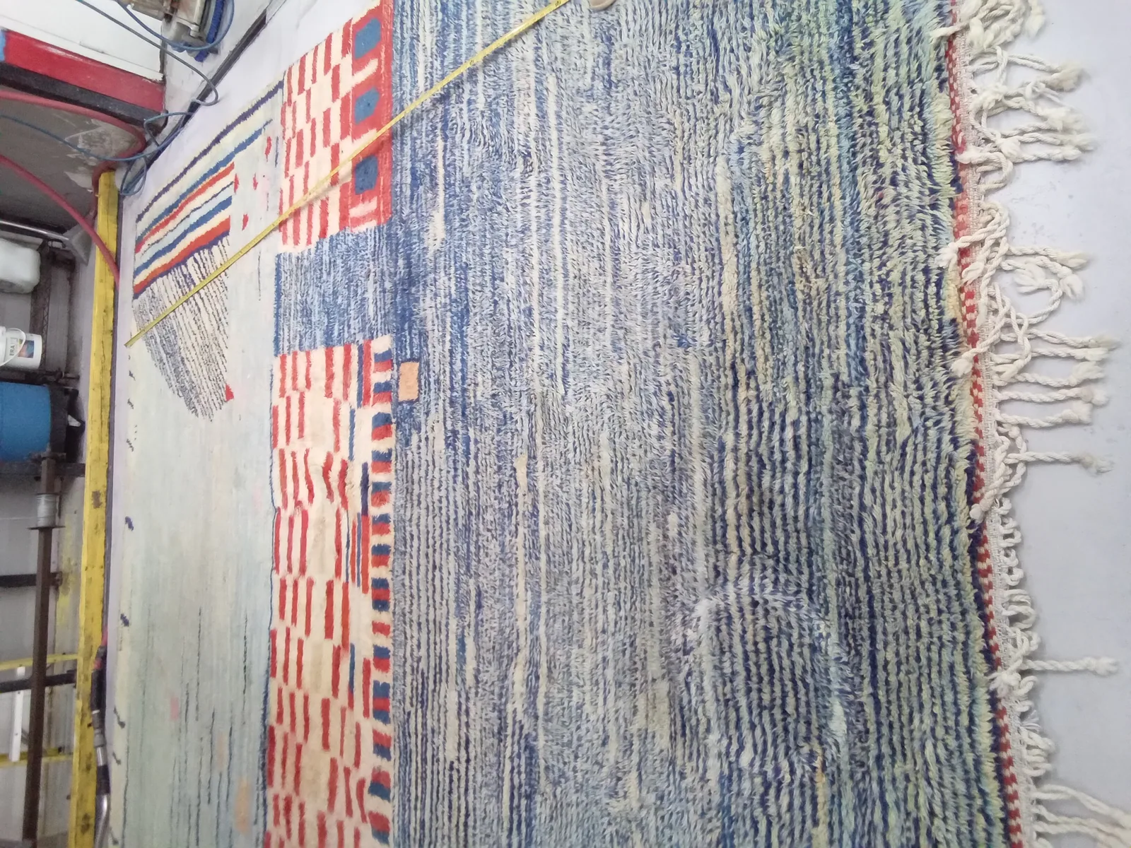A rug laid out at the plant in Boca Raton